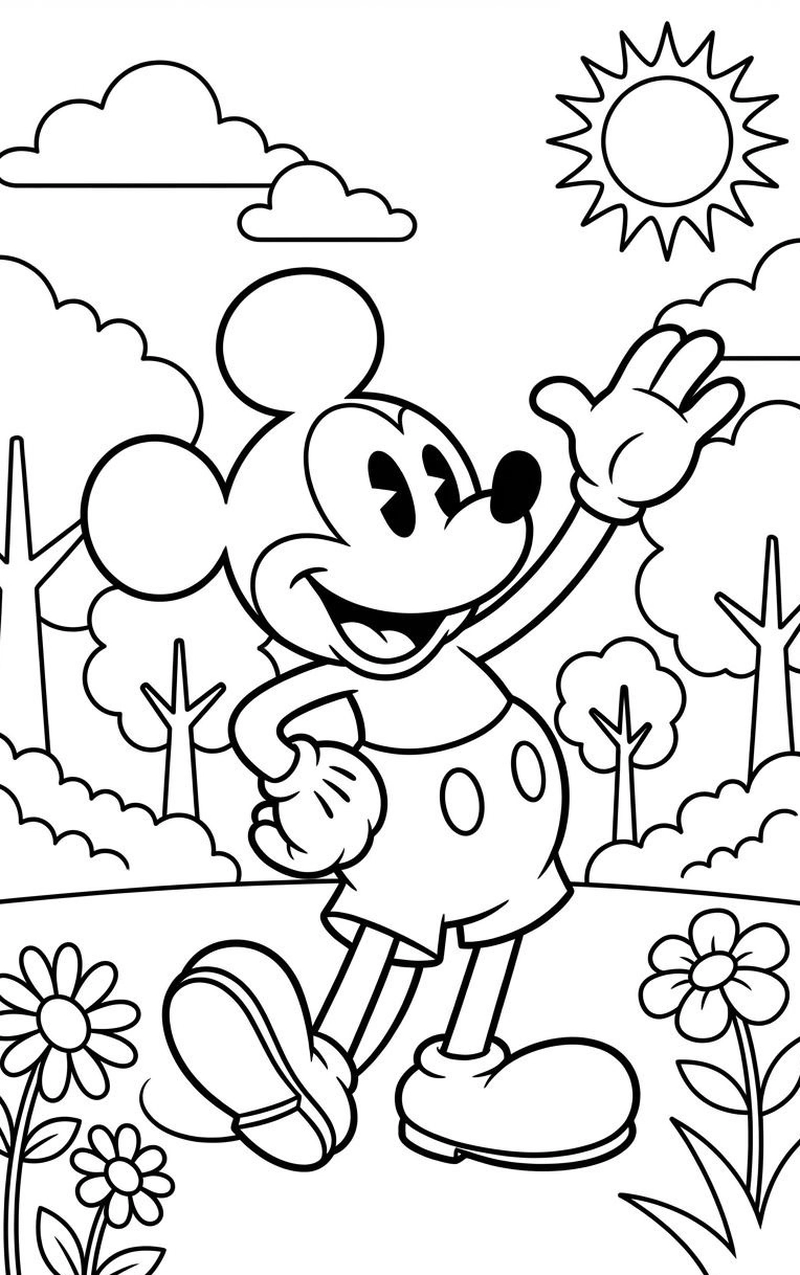 Gallery - 157+ tranh tô màu chuột Mickey đẹp mắt kích thích tư duy bé - image 20