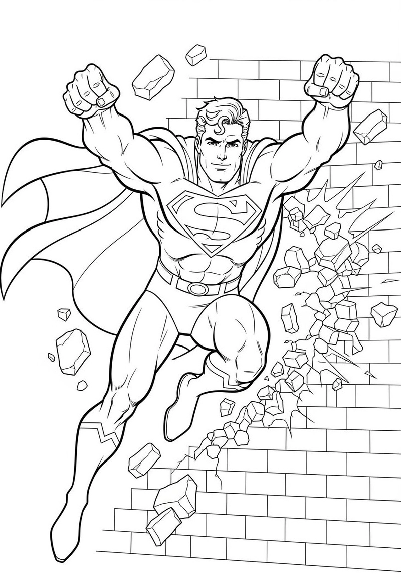 Gallery - 251+ tranh tô màu Superman đẹp mắt giúp bé thỏa sức sáng tạo - image 21