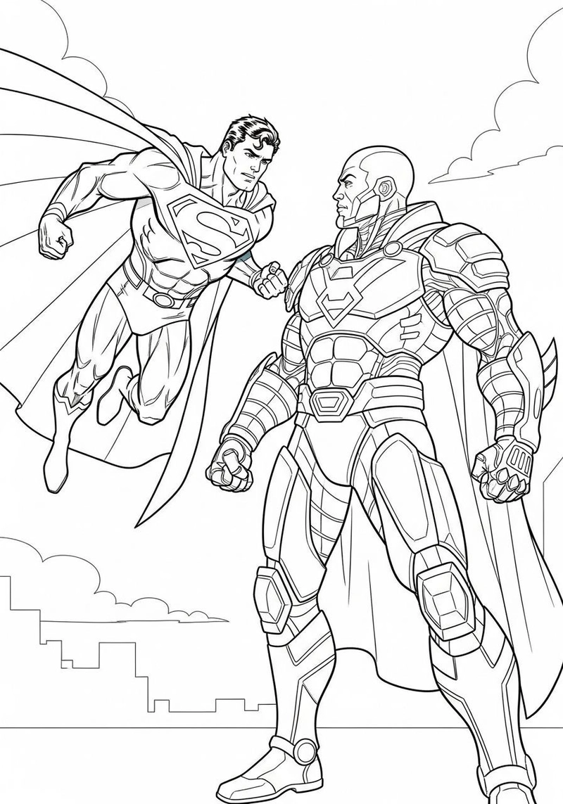 Gallery - 251+ tranh tô màu Superman đẹp mắt giúp bé thỏa sức sáng tạo - image 23
