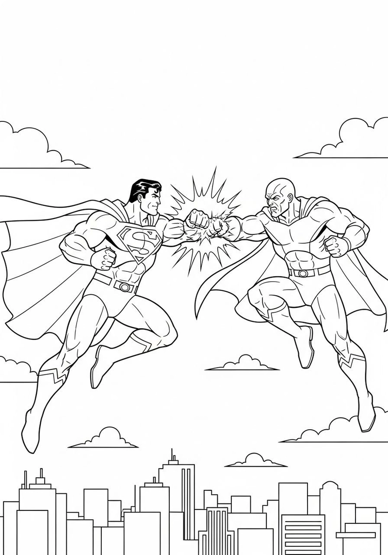 Gallery - 251+ tranh tô màu Superman đẹp mắt giúp bé thỏa sức sáng tạo - image 29