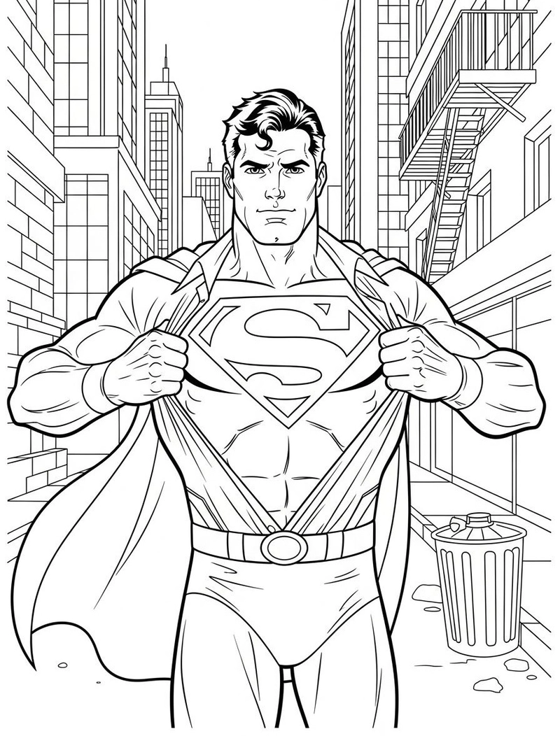 Gallery - 251+ tranh tô màu Superman đẹp mắt giúp bé thỏa sức sáng tạo - image 30