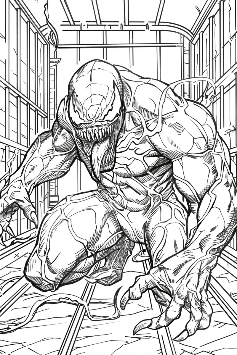 Gallery - 223+ tranh tô màu Venom miễn phí để bé tô vẽ mỗi ngày vui nhộn - image 31