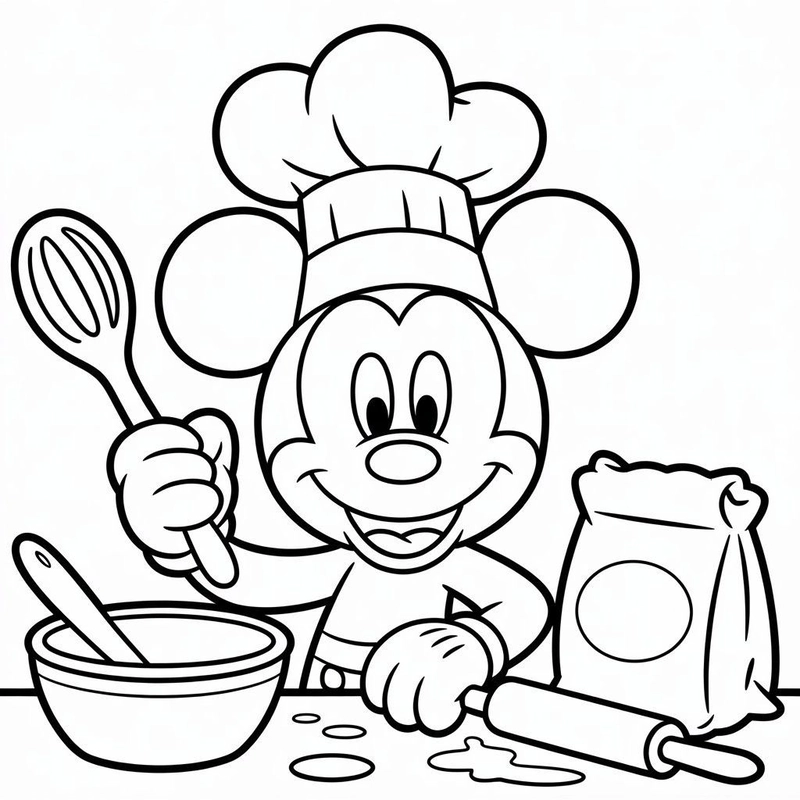 Gallery - 157+ tranh tô màu chuột Mickey đẹp mắt kích thích tư duy bé - image 33