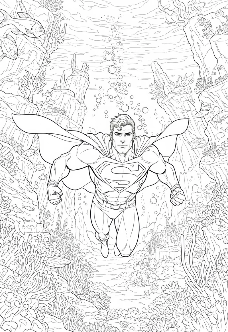 Gallery - 251+ tranh tô màu Superman đẹp mắt giúp bé thỏa sức sáng tạo - image 31