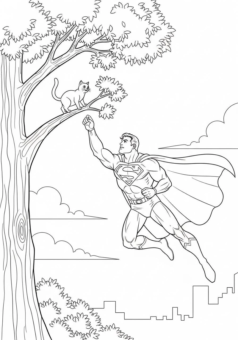 Gallery - 251+ tranh tô màu Superman đẹp mắt giúp bé thỏa sức sáng tạo - image 34