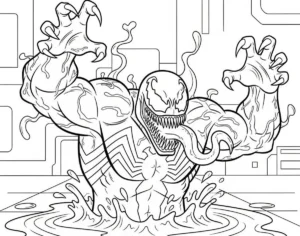 tranh tô màu venom thumbnail