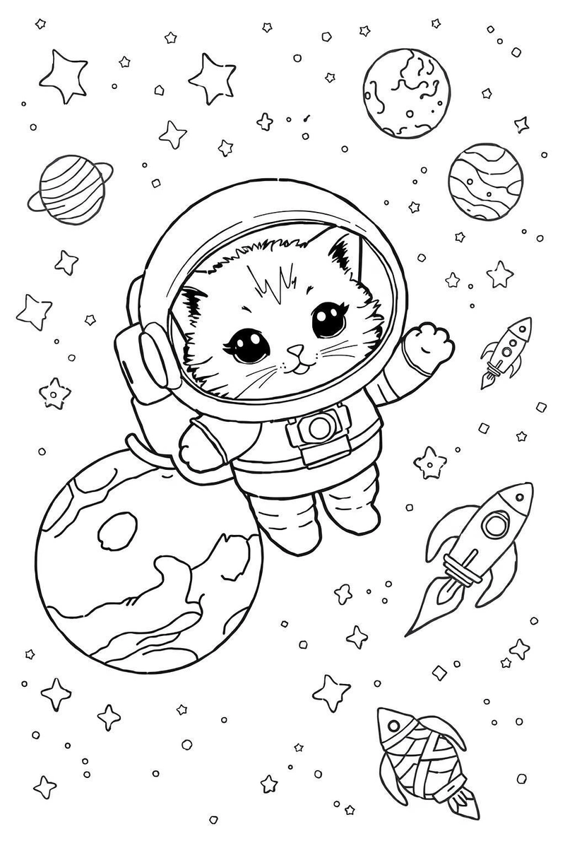 Gallery - 100+ Tranh tô màu vũ trụ đẹp, kỳ ảo cho bé khám phá  - image 31