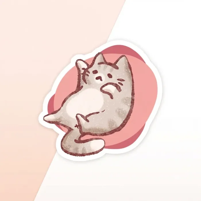 Ảnh mèo sticker tinh nghịch đáng yêu