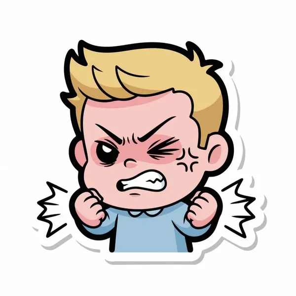Ảnh sticker giận dỗi đáng yêu ngộ nghĩnh