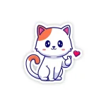Hình mèo sticker ngộ nghĩnh đáng mến