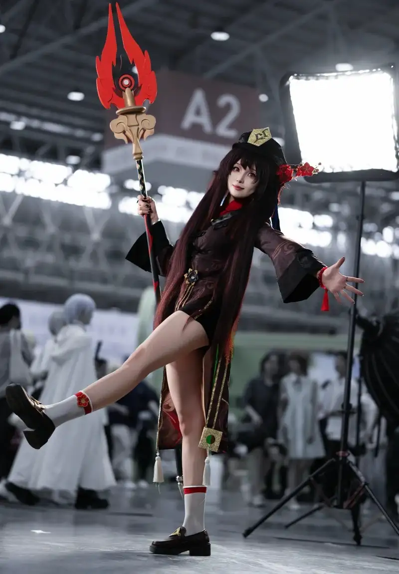 Ảnh hutao cosplay với phong cách dễ thương