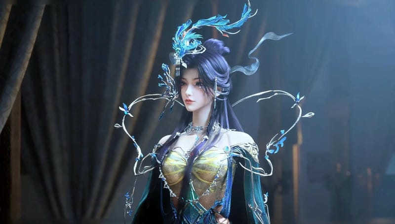 Hình Vân Vọng Thư sexy trong tạo hình 3D