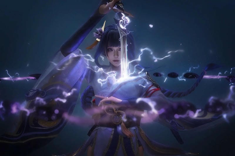 ảnh Raiden Shogun cosplay chất lượng cao