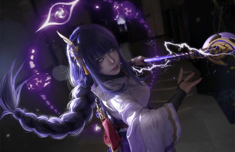 ảnh Raiden Shogun cosplay cực cuốn