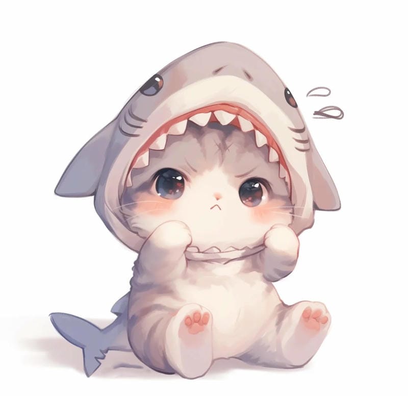 ảnh anime cá mập làm hình nền điện thoại