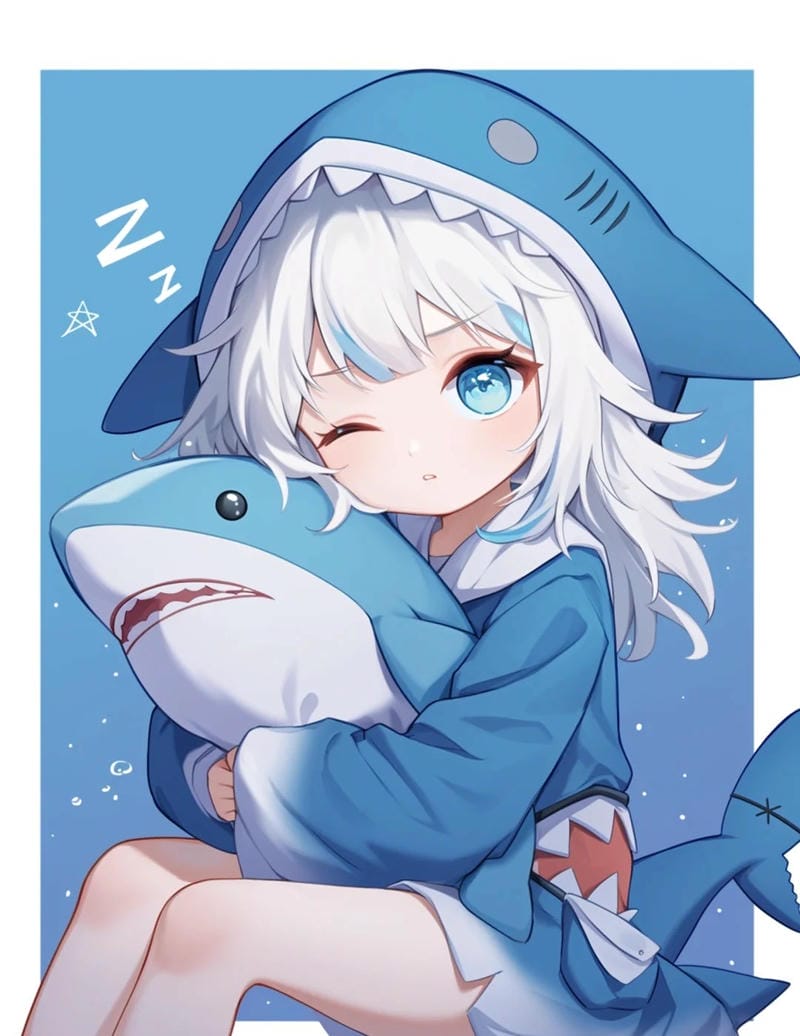 ảnh anime cá mập phong cách hoạt hình