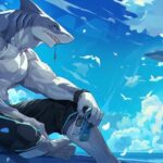 cá mập anime tạo hình hoạt hình sinh động