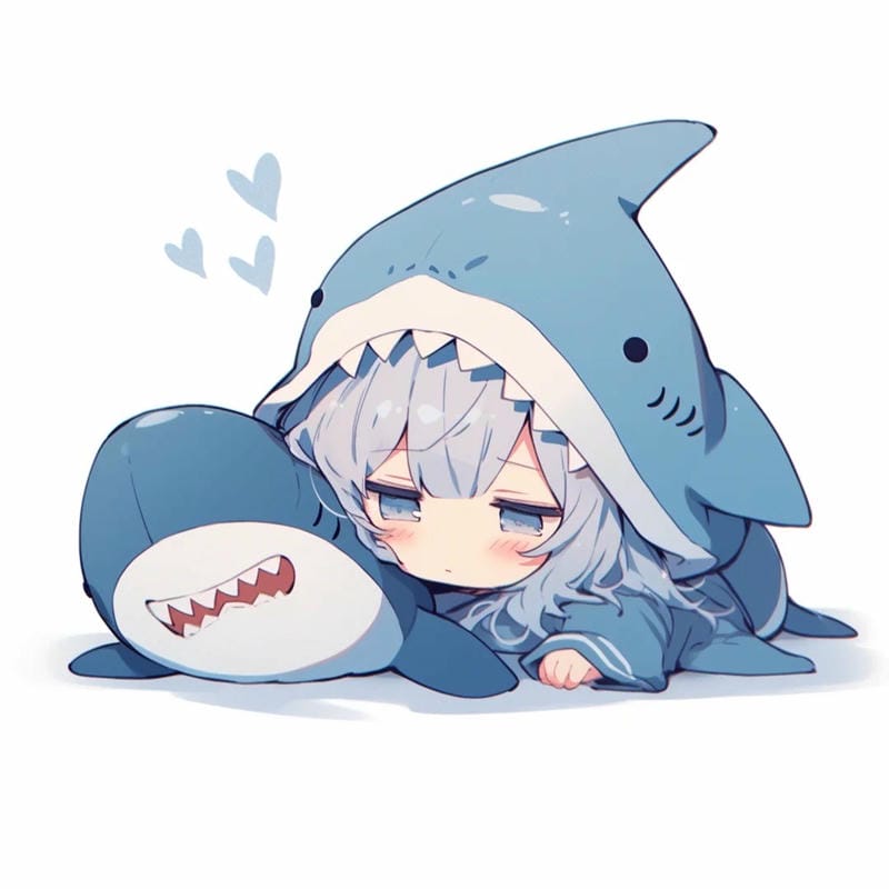 cá mập anime với tạo hình ngầu