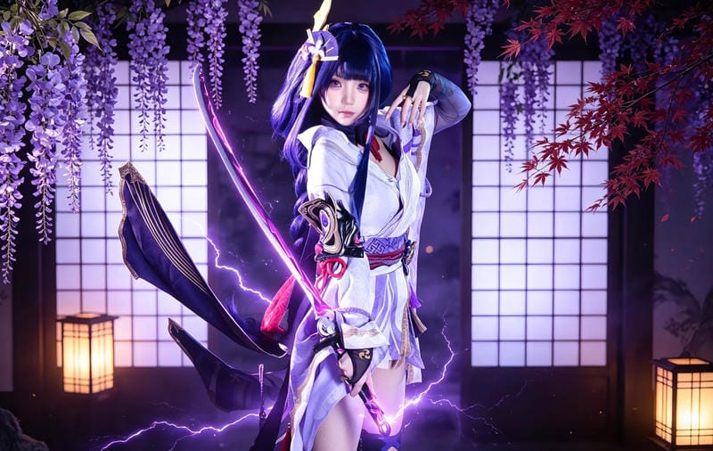 hình ảnh Raiden Shogun cosplay cuốn hút